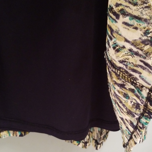 Perceptions Green, Cream, Black & Teal Dress in S - Picture 4 of 8